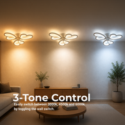 Lampadario a LED con telecomando BLOSSOM 40W, 3 Petali, Luce Fredda/Calda/Neutra, Dimmerabile, Lampadario a LED Bianco con telecomando Titolo predefinito Alessandro Design