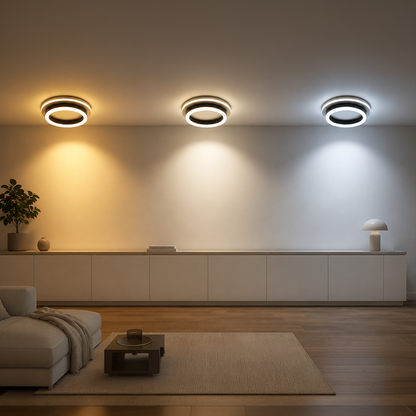 Lampadario LED MODERNO 25W, Diametro 20cm, Rotondo, Luce Fredda/Calda/Neutra, Lampadari LED Neri Titolo predefinito Alessandro Design