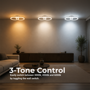 Lampadario a LED con telecomando BETTY 27W, 2 Cerchi, Luce Fredda/Calda/Neutra, Dimmerabile, Lampadario a LED Bianco con telecomando Titolo predefinito Alessandro Design
