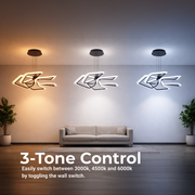 Lampadario LED a Sospensione con Telecomando 103W, 5 Quadrati, Luce Fredda/Calda/Neutra, Dimmerabile, Lampadari LED Neri con Telecomando Titolo predefinito Alessandro Design