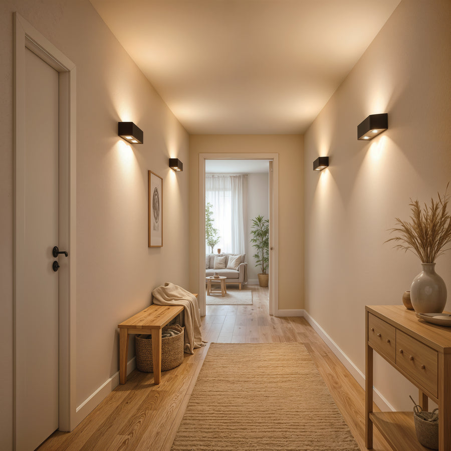 Lampada da Parete a LED per Esterni Ellis, 6W, 6 Sorgenti Luminose, Luce Calda, Lampada da Parete per Esterno Nera Titolo predefinito Alessandro Design