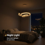 Lampadario LED con telecomando LT188WH, Cristallo e metallo, 40W, Dimmerabile, Altezza regolabile, Luce fredda/calda/neutra, Illuminazione di lusso Lampadari LED con telecomando Titolo predefinito Alessandro Design