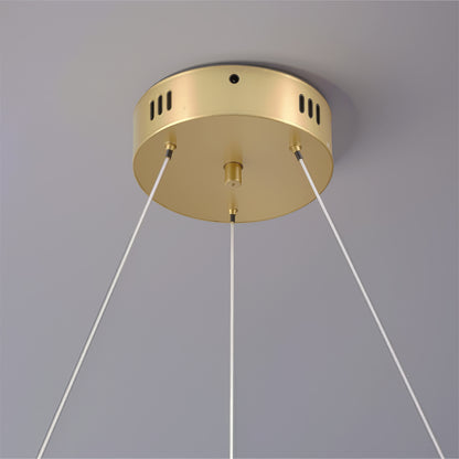 Lampadario LED a sospensione FAUSTO II, 42W, Luce Fredda/Calda/Neutra, Altezza regolabile, Lampadari Moderni Oro Titolo predefinito Alessandro Design