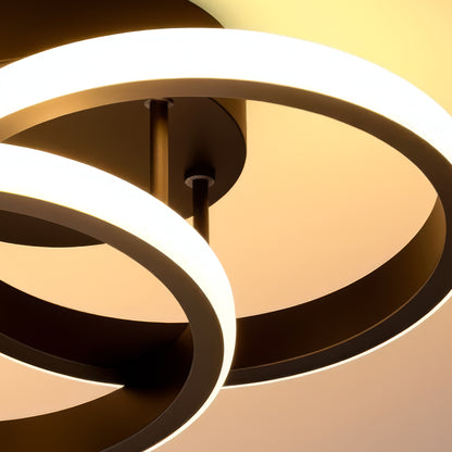 Lampadario LED VERTEX CIRCULA 21W, 2 Cerchi, Strutture in Metallo, Luce Fredda/Calda/Neutra 3000K/4000K/6000K, Nero, Lampadari LED in metallo Titolo predefinito Alessandro Design