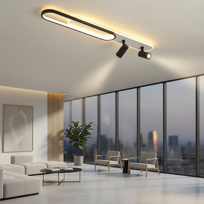 Lampadario LED con Proiettore Orientabile FISSO Camilla 70W, Luce Fredda/Calda/Neutra, Lampadari LED Neri Titolo predefinito Alessandro Design