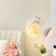 Lampadario BUNNY, 1xE27, D15 cm, Metallo Resina, Bianco Lampadari per bambini Titolo predefinito Alessandro Design