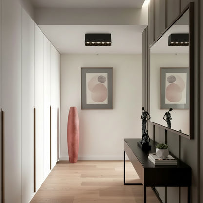 Proiettore Lineare LED Griglia Applicata 8W, Luce Neutra 4000K, 5 sorgenti, Plafoniere LED 14 x 3,5 x 6,5 cm Titolo predefinito Alessandro Design
