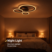 Lampadario LED con telecomando BETTY 40W, 3 Cerchi, Luce Fredda/Calda/Neutra, Dimmerabile, Nero Lampadari LED con Telecomando Titolo predefinito Alessandro Design