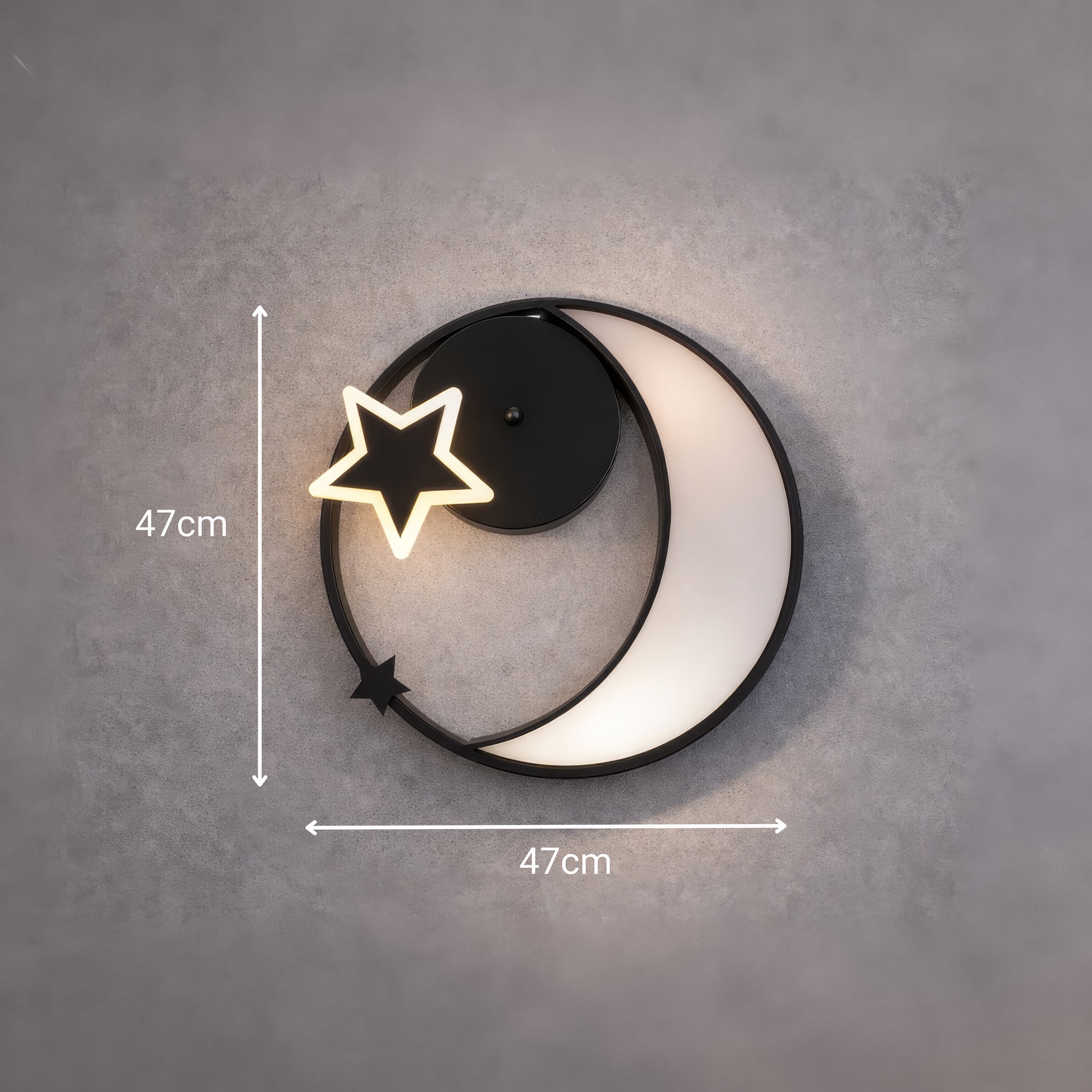 Lampadario a LED con telecomando ALYONA 44W, Luna e Stella, Luce Fredda/Calda/Neutra, Dimmerabile, Nero Lampadario a LED con telecomando Titolo predefinito Alessandro Design
