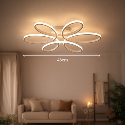 Lampadario a LED con telecomando ELIZA, 63W, Luce Fredda/Calda/Neutra, Dimmerabile, Lampadario a LED Bianco con telecomando Titolo predefinito Alessandro Design