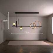 Lampadario LED a sospensione con telecomando DAMARA 44W, Luce Fredda/Calda/Neutra, Dimmerabile, Nero, Altezza Regolabile Lampadari LED con Telecomando Titolo predefinito Alessandro Design