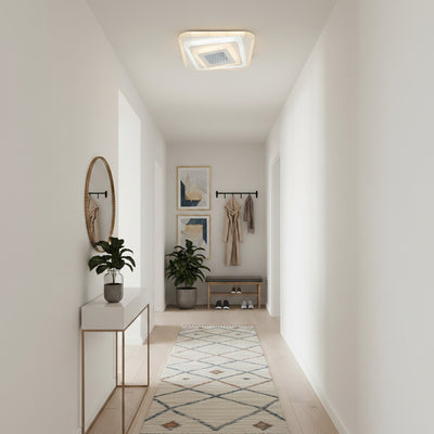 Lampadario LED NEXA 3D 46W, Quadrato, Luce Fredda/Calda/Neutra, Bianco