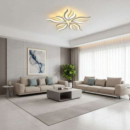 Lampadario a LED con telecomando SAKURA 62W, 5 Petali, Luce Fredda/Calda/Neutra, Dimmerabile, Lampadario a LED con telecomando Bianco Titolo predefinito Alessandro Design