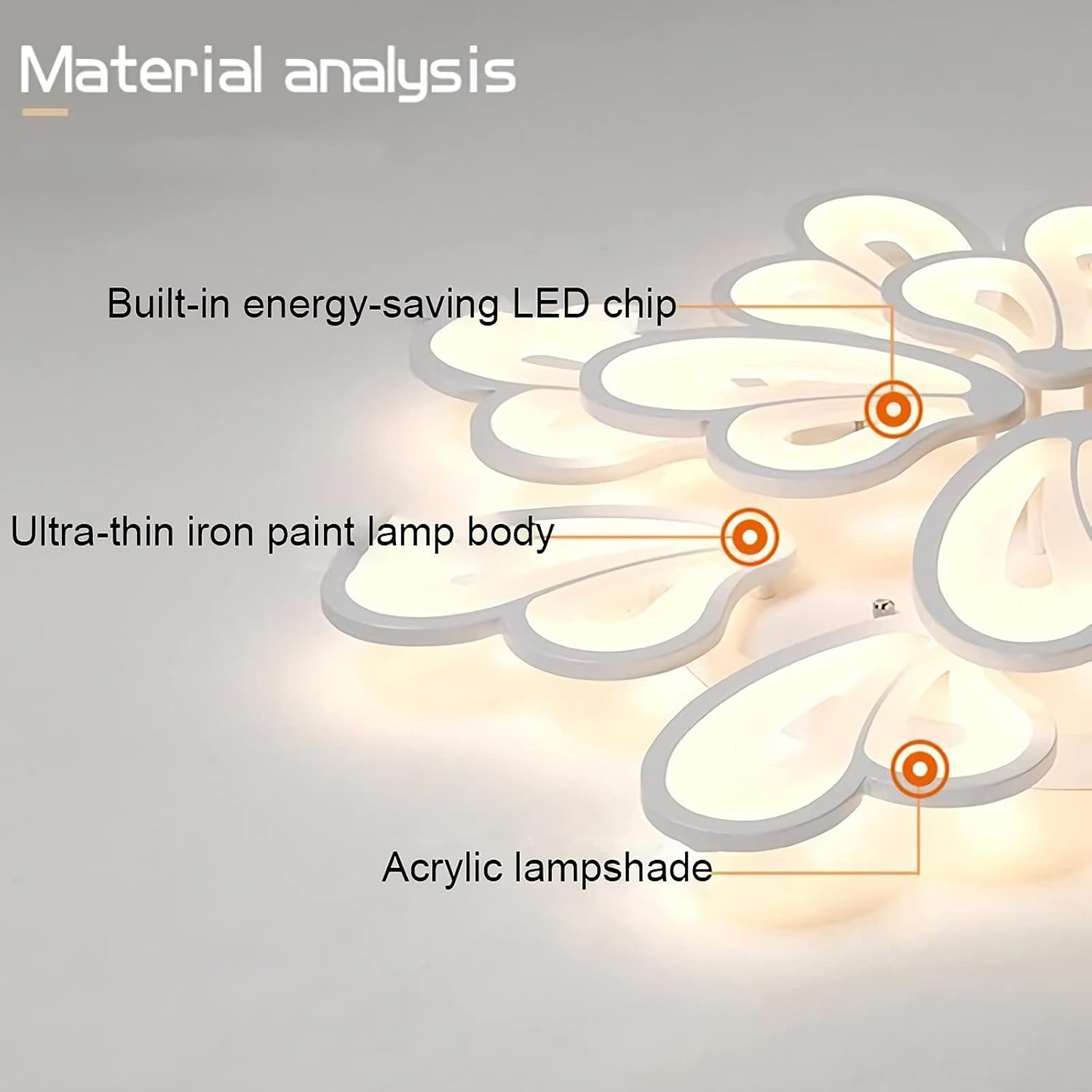 Lampadario a LED con telecomando BLOSSOM 146W, 12 Petali, Luce Fredda/Calda/Neutra 3000k/4000k/6000k, Dimmerabile, Lampadario a LED Bianco con telecomando Titolo predefinito Alessandro Design