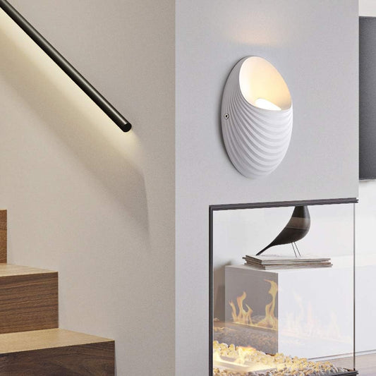 Lampada da parete per esterni Shell, 5W, 3000K, Lampada da parete per esterni bianca Titolo predefinito Alessandro Design