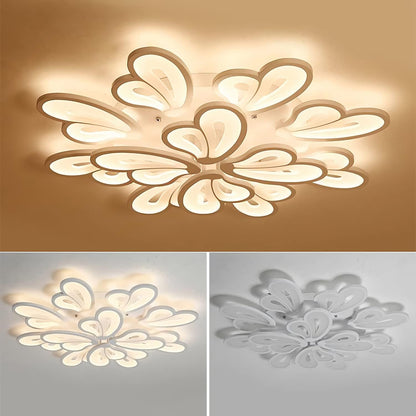 Lampadario a LED con telecomando BLOSSOM 146W, 12 Petali, Luce Fredda/Calda/Neutra 3000k/4000k/6000k, Dimmerabile, Lampadario a LED Bianco con telecomando Titolo predefinito Alessandro Design