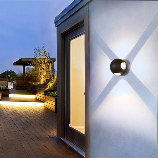 Applique LED AX240, Esterno, 4 Sorgenti, 4W, Nero, 3000K