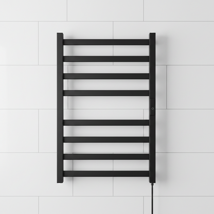 Scaldasalviette elettrico, 185 W, metallo, nero