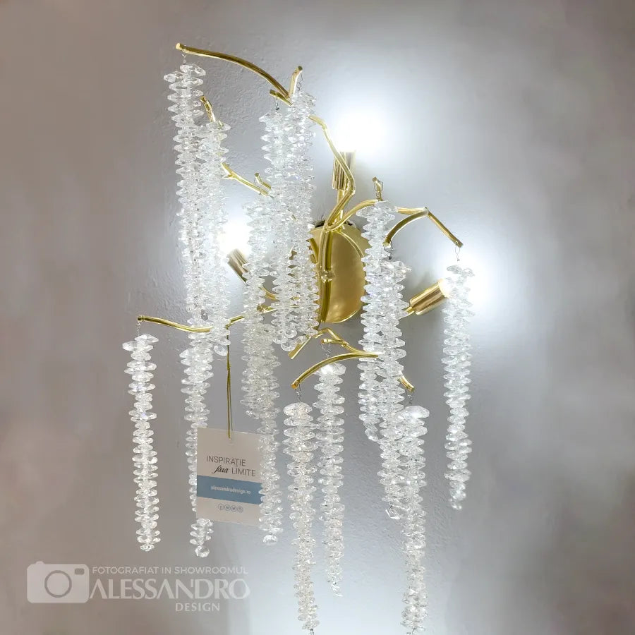 Lampada da parete Cristal Chandler 3x G9 Oro Lampada da parete per interni Titolo predefinito Alessandro Design