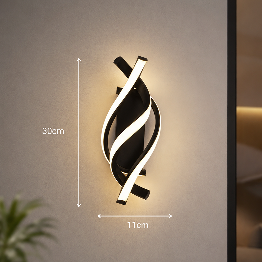 Applique LED Reid 13W, Luce Fredda/Calda/Neutra, Nero Lampade da parete per interni Titolo predefinito Alessandro Design
