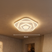 Lampadario LED con Telecomando PENTAGON 59W, 40cm, Luce Fredda/Calda/Neutra 3000K/4000K/6000K, Bianco, Metallo e Acrilico Lampadari LED con Telecomando Titolo predefinito Alessandro Design