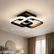 Lampadario LED VERTEX Matrix Diamanti sovrapposti, montatura in metallo, 24W, 2 Diamanti, Luce Fredda/Calda/Neutra 3000K/4000K/6000K, Nero, Metallo e Silicone Lampadario LED Titolo predefinito Alessandro Design