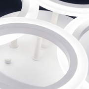 Lampadario a LED con telecomando BETTY 43W, 4 Cerchi, Luce Fredda/Calda/Neutra, Dimmerabile, Lampadario a LED Bianco con telecomando Titolo predefinito Alessandro Design
