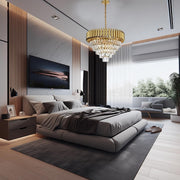 VERSAILLES Lampadario in cristallo Supremo, CC900/800GD, 12xE14, diametro 80 cm, oro lucido, altezza regolabile, metallo e cristallo Lampadari in cristallo Titolo predefinito Alessandro Design