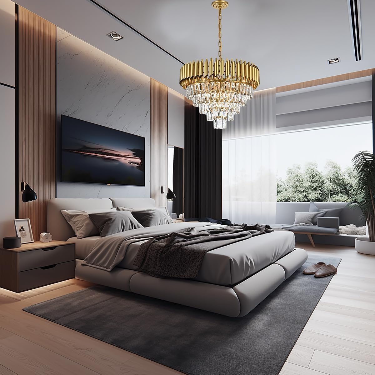 VERSAILLES Lampadario in cristallo Supremo, CC900/800GD, 12xE14, diametro 80 cm, oro lucido, altezza regolabile, metallo e cristallo Lampadari in cristallo Titolo predefinito Alessandro Design