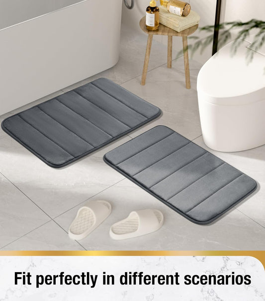 Tappetino da bagno, 50x80 cm, grigio, antiscivolo, assorbente. Titolo predefinito Alessandro Design