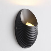 Lampada da parete a conchiglia per esterni, 5 W, 3000 K, Lampada da parete per esterni nera Titolo predefinito Alessandro Design