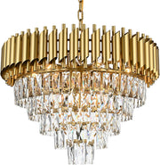VERSAILLES Lampadario in cristallo Supremo, CC900/800GD, 12xE14, diametro 80 cm, oro lucido, altezza regolabile, metallo e cristallo Lampadari in cristallo Titolo predefinito Alessandro Design
