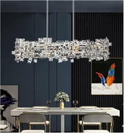 Lampadario di cristallo NEXORA Regalis, 10xE14, 78X28 cm, altezza regolabile, lampadari di cristallo dal design elegante Titolo predefinito Alessandro Design