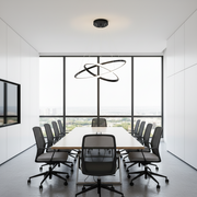 Lampadario a sospensione a LED RICCI 25W, 2 Cerchi, Luce Fredda/Calda/Neutra, Nero, Lampadari Moderni Regolabili in Altezza Titolo predefinito Alessandro Design