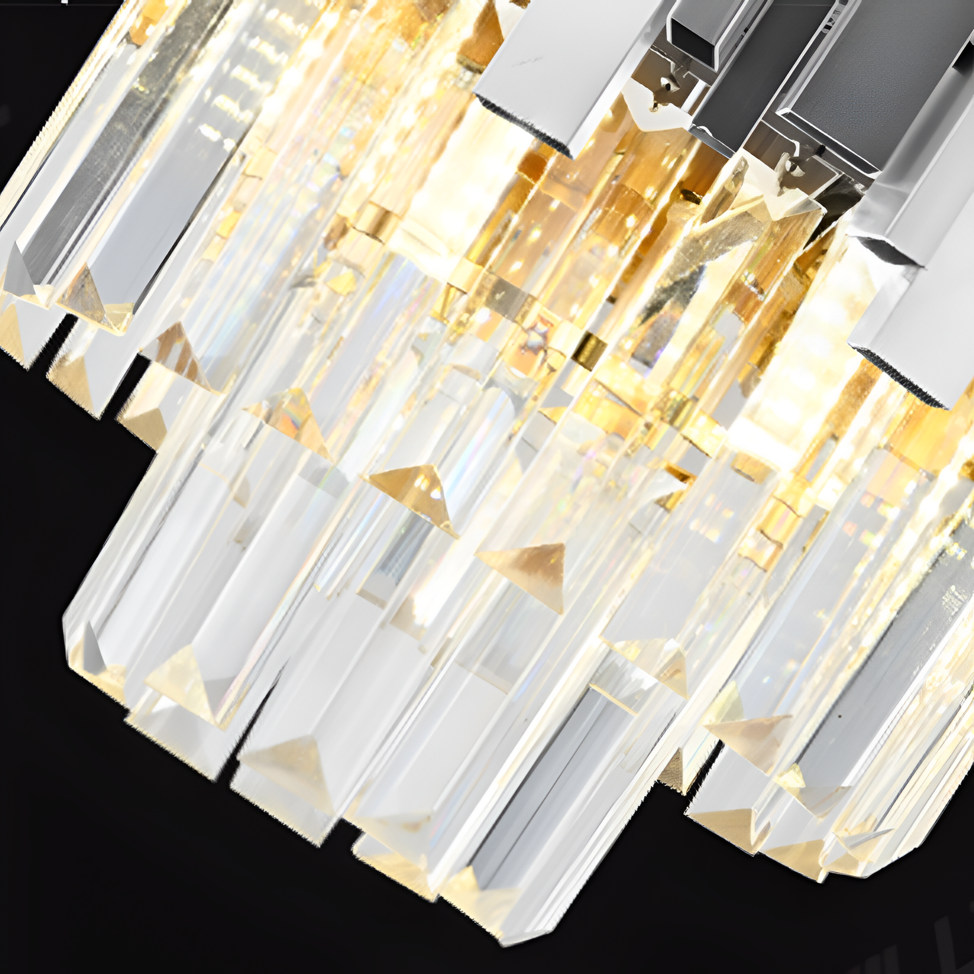 Candelabru Cristal BLOIS Eleganza 8xE14, Diametru 50 cm, Argintiu, Inaltime Reglabila Candelabre Cristal Default Title Alessandro Design