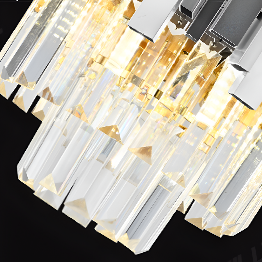Candelabru Cristal BLOIS Eleganza 8xE14, Diametru 50 cm, Argintiu, Inaltime Reglabila Candelabre Cristal Default Title Alessandro Design