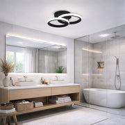 Lampadario LED VERTEX CIRCULA 21W, 2 Cerchi, Strutture in Metallo, Luce Fredda/Calda/Neutra 3000K/4000K/6000K, Nero, Lampadari LED in metallo Titolo predefinito Alessandro Design