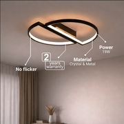 Lampadario a LED con telecomando VECTOR ARCUS 52W, 2 Elementi, Luce Fredda/Calda/Neutra, Dimmerabile, Nero Lampadari a LED con telecomando Titolo predefinito Alessandro Design