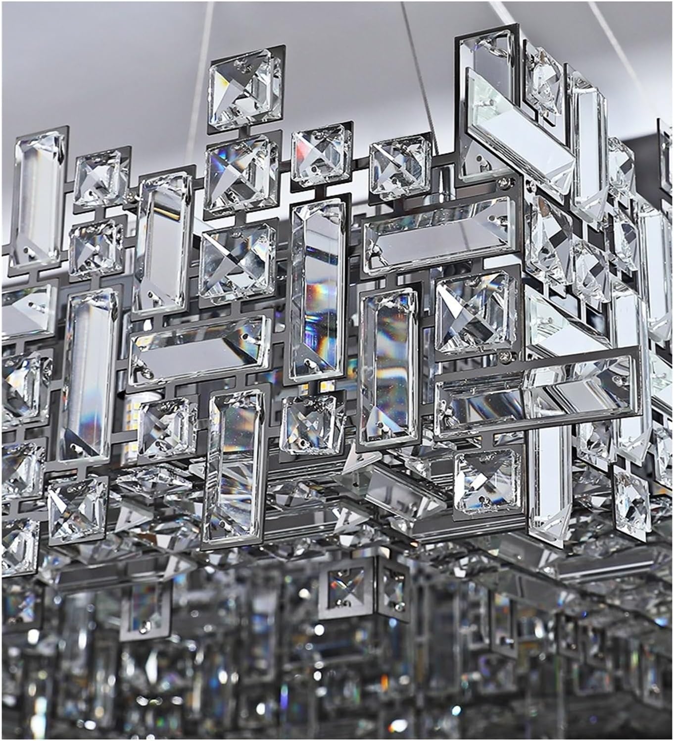 Lampadario di cristallo NEXORA Regalis, 10xE14, 78X28 cm, altezza regolabile, lampadari di cristallo dal design elegante Titolo predefinito Alessandro Design