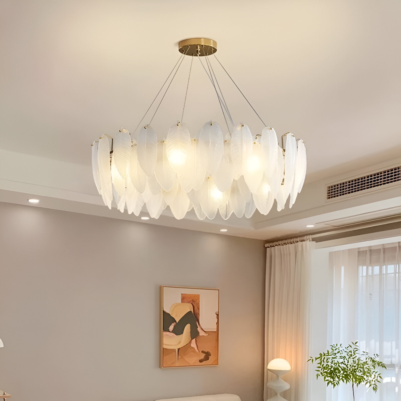 VICOMTE Lampadario in cristallo Pepito, 5x E14, diametro 42 cm, oro, altezza regolabile Lampadari moderni Titolo predefinito Alessandro Design