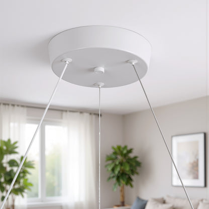 Lampadario LED con telecomando LT188WH, Cristallo e metallo, 40W, Dimmerabile, Altezza regolabile, Luce fredda/calda/neutra, Illuminazione di lusso Lampadari LED con telecomando Titolo predefinito Alessandro Design