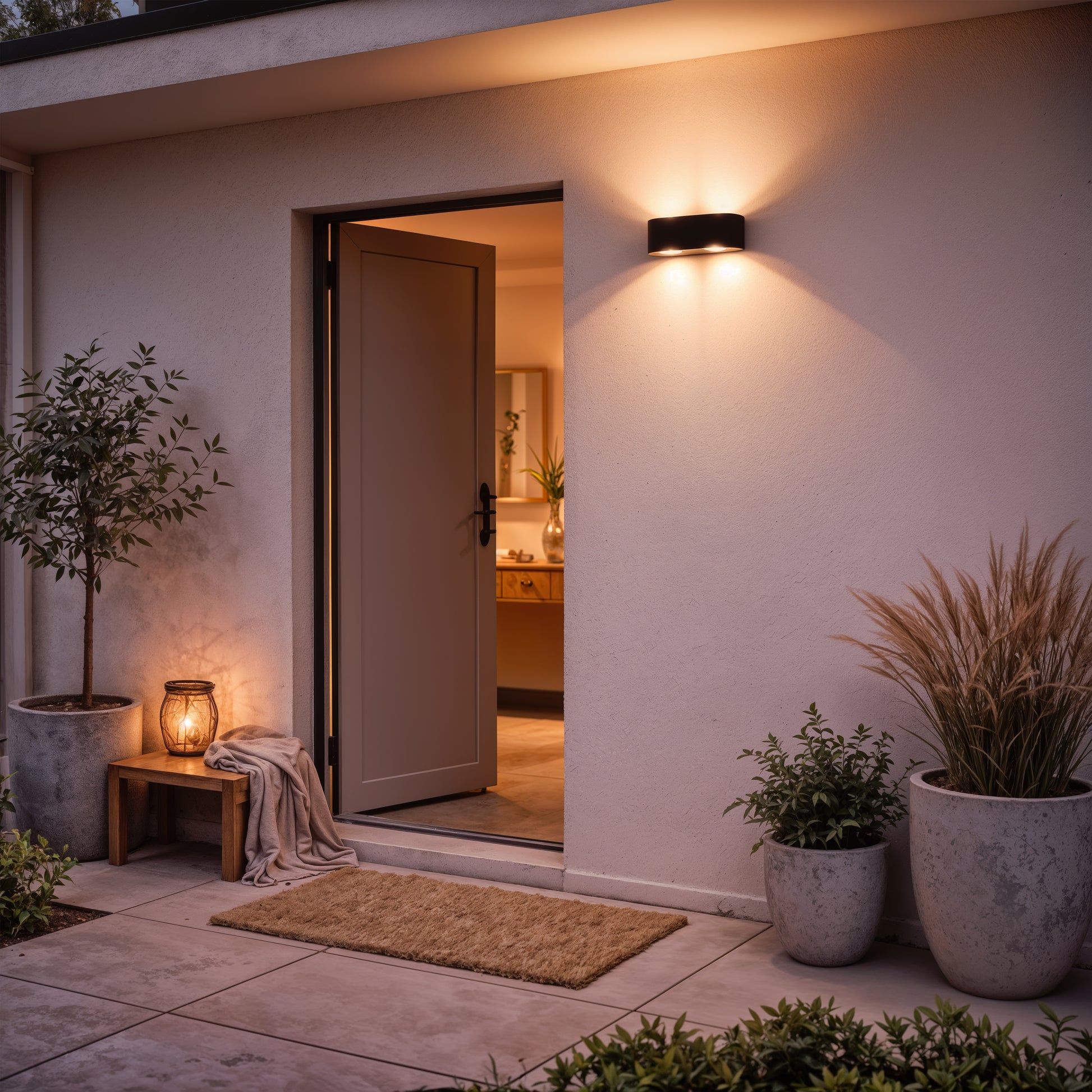 Lampada da Parete a LED per Esterni Ellis, 6W, 6 Sorgenti Luminose, Luce Calda, Lampada da Parete per Esterno Nera Titolo predefinito Alessandro Design