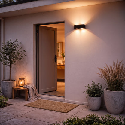 Lampada da Parete a LED per Esterni Ellis, 6W, 6 Sorgenti Luminose, Luce Calda, Lampada da Parete per Esterno Nera Titolo predefinito Alessandro Design
