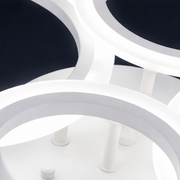 Lampadario a LED con telecomando BETTY 43W, 4 Cerchi, Luce Fredda/Calda/Neutra, Dimmerabile, Lampadario a LED Bianco con telecomando Titolo predefinito Alessandro Design