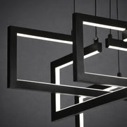 Lampadario LED con Telecomando, Sospensione 96W, 4 Elementi, Luce Fredda/Calda/Neutra, Dimmerabile, Altezza Regolabile, Nero Lampadari LED con Telecomando Titolo predefinito Alessandro Design