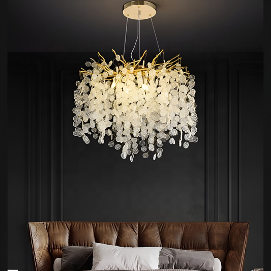Lampadario di cristallo WALTZ Serenade, 6xG9, Oro, 40 cm, Altezza regolabile Lampadari di cristallo Titolo predefinito Alessandro Design