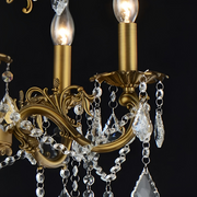 SANSSOUCI Royal Lampadario 12xE14 Metallo e cristallo Altezza regolabile Lampadari classici in ottone anticato Titolo predefinito Alessandro Design