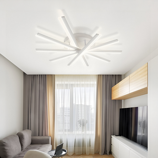 Lampadario a LED con telecomando ZOE, 67W, Luce Fredda/Calda/Neutra, Dimmerabile, Lampadario a LED Bianco con telecomando Titolo predefinito Alessandro Design