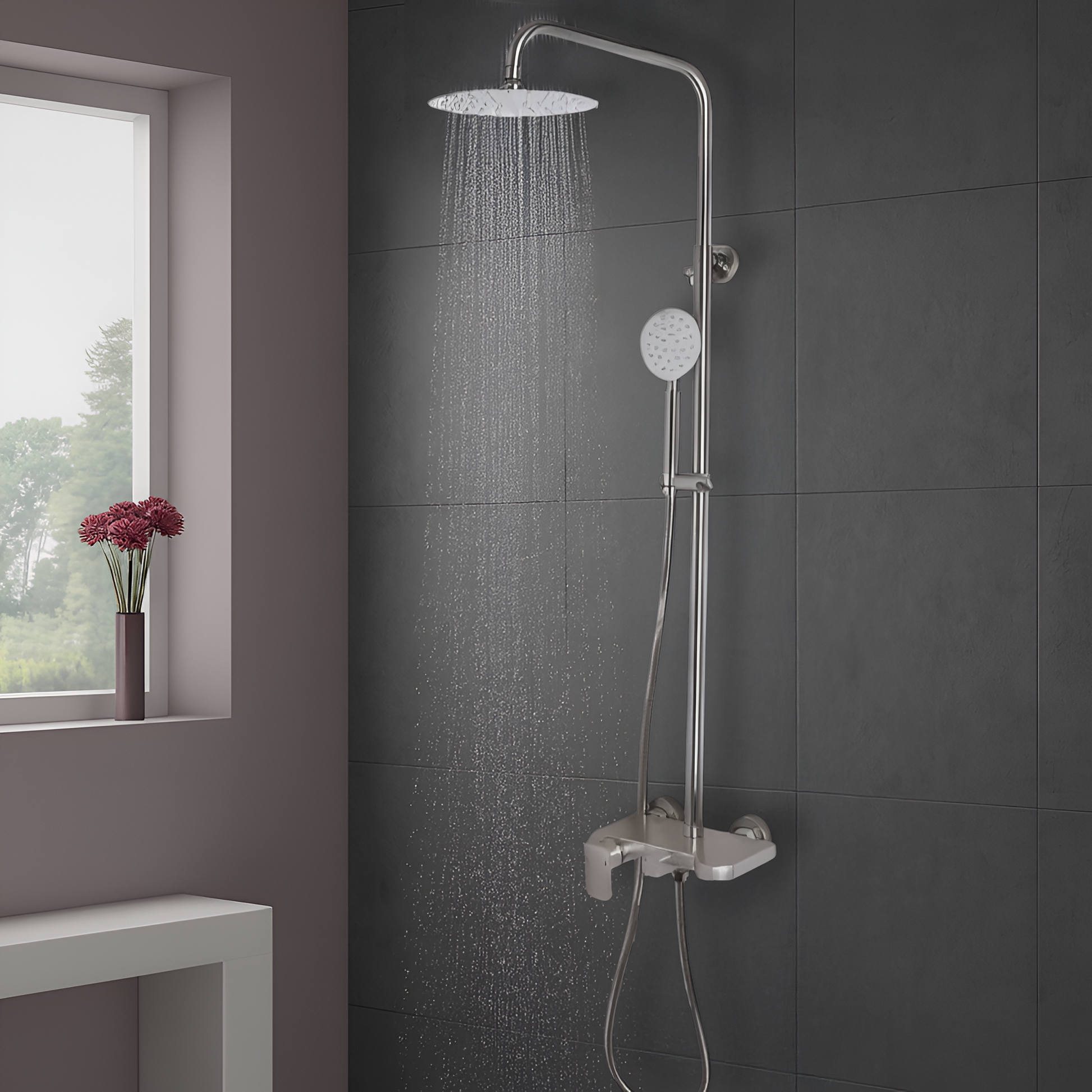 Colonna doccia, acciaio inossidabile SUS304, satinato, N/LY001 Rubinetti e colonne doccia Titolo predefinito Alessandro Design