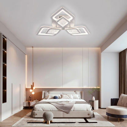 Lampadario a LED con telecomando DALIA 67W, 3 Petali, Luce Fredda/Calda/Neutra, Dimmerabile, Lampadario a LED con telecomando Bianco Titolo predefinito Alessandro Design